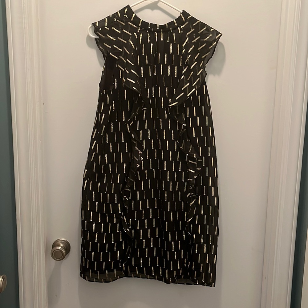 Womens Black and Gold Worthington Dress